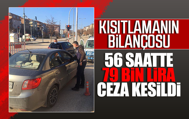 Hafta sonu kısıtlamasını bilançosu; 79 bin lira ceza