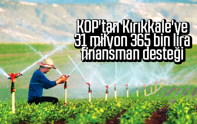 KOP'tan Kırıkkale'ye 31 milyon 365 bin lira finansman desteği