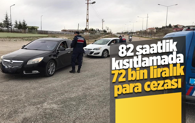 Kırıkkale’de 82 saatlik kısıtlamada 72 bin liralık ceza