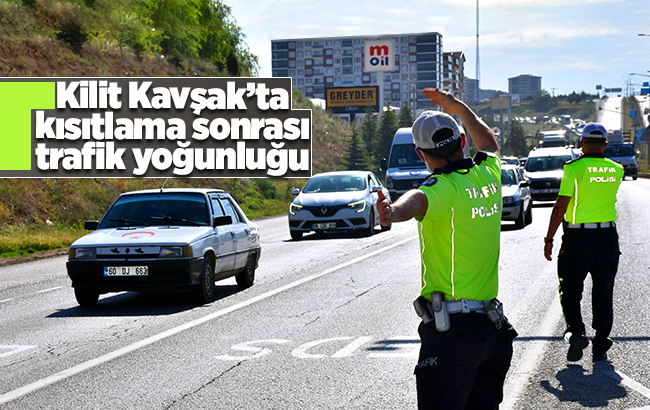 "Kilit kavşak" Kırıkkale'de hafta sonu kısıtlamasının ardından trafik yoğunluğu yaşanıyor