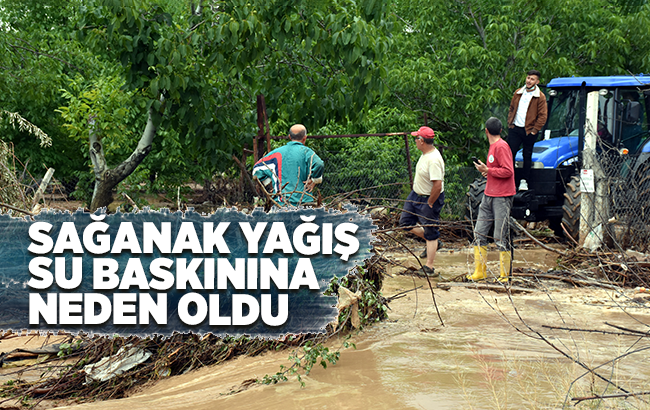 Kırıkkale'de sağanak su baskınlarına neden oldu