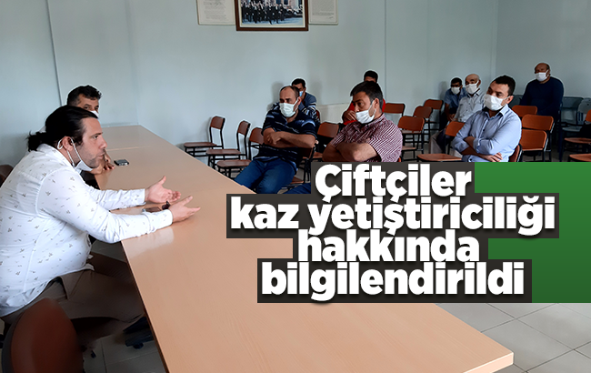 Karakeçili'de çiftçiler kaz yetiştiriciliği hakkında bilgilendirildi