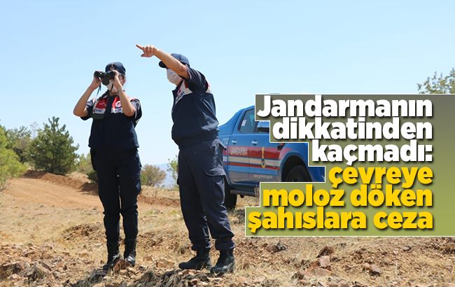 Jandarmanın dikkatinden kaçmadı: çevreye moloz döken şahıslara ceza