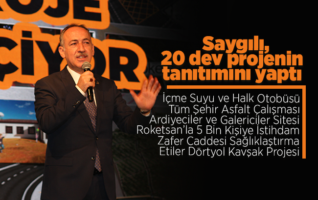 Saygılı, ‘20 dev projenin’ tanıtımı gerçekleştirdi! 