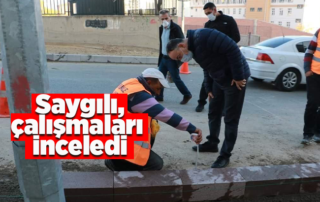 Başkan Saygılı, Köprülü Kavşak çalışmalarını inceledi.