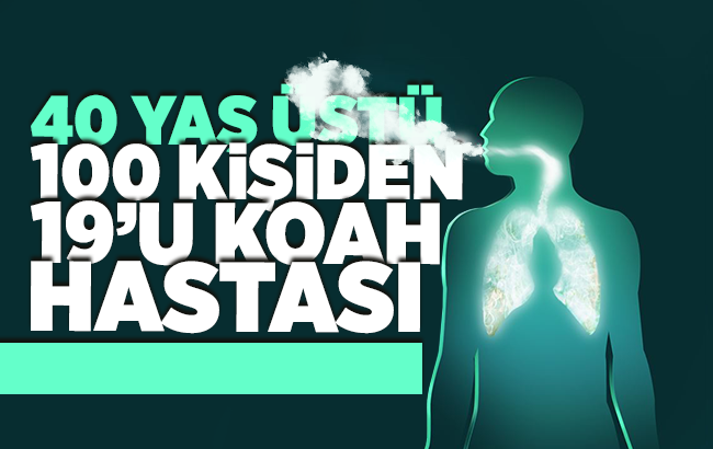 40 yaş üstü 100 kişiden 19’u KOAH hastası