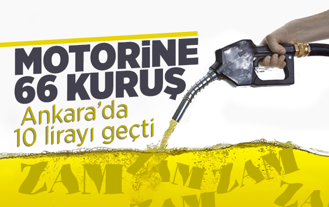 Motorine 66 kuruş zam