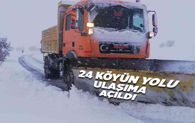 Kırıkkale’de karla mücadele: 24 köyün yolu ulaşıma açıldı