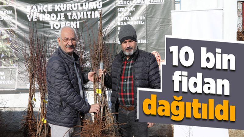 Çiftçilere 10 Bin Fidan Dağıtıldı 