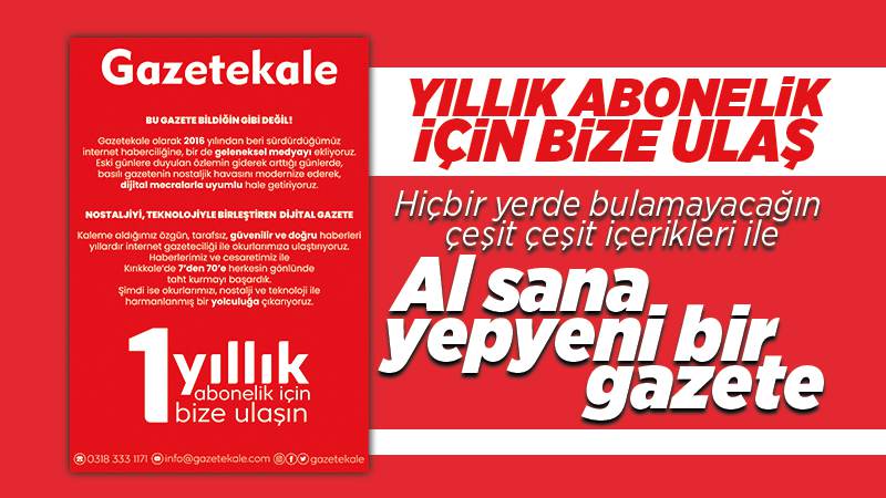 Yıllık abonelik için bize ulaş