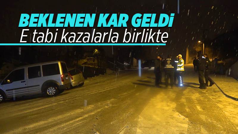 Kırıkkale’de beklenen kar yağışı başladı