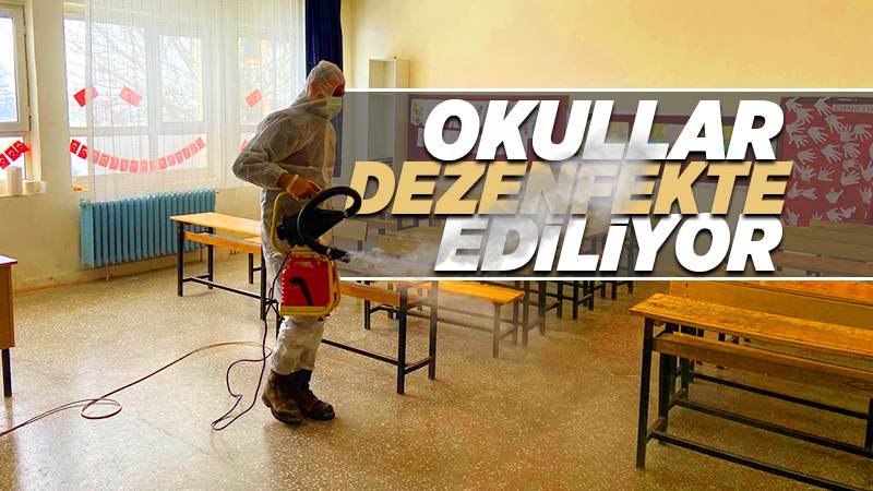 Yahşihan’da okullar dezenfekte ediliyor